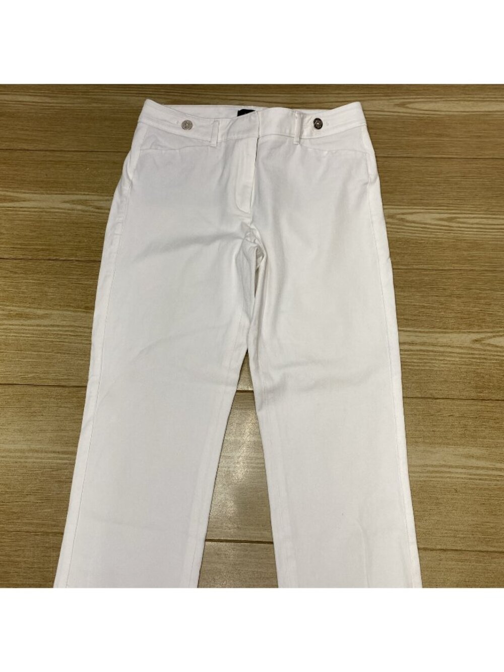White House Black Market Womens Slim Cropped Jeans Size 4 White Denim Pants
